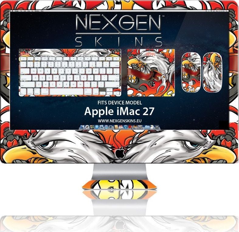 Set de skinuri 3D pentru carcasă Nexgen Skins iMac 27 (Iron Eagle 3D)