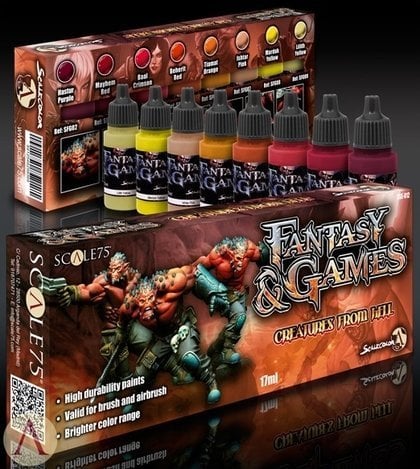 Set de vopsele Creatures From Hell, Scale75, 8x17ml