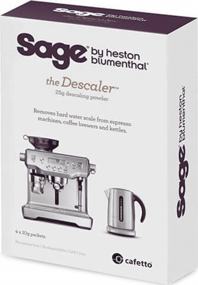 Accesorii si piese aparate cafea - Set decalcifiere Sage pentru aparate de cafea BES007, 4x25g 