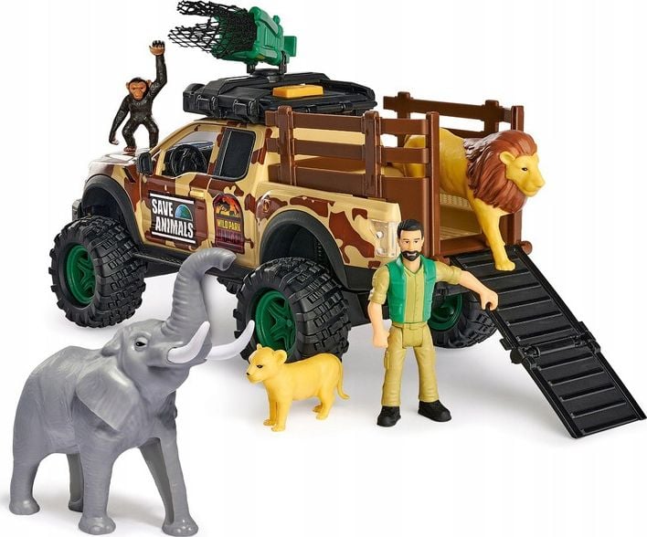 Set Dickie Toys Wild Park Ranger masina 25 cm cu figurine si accesorii