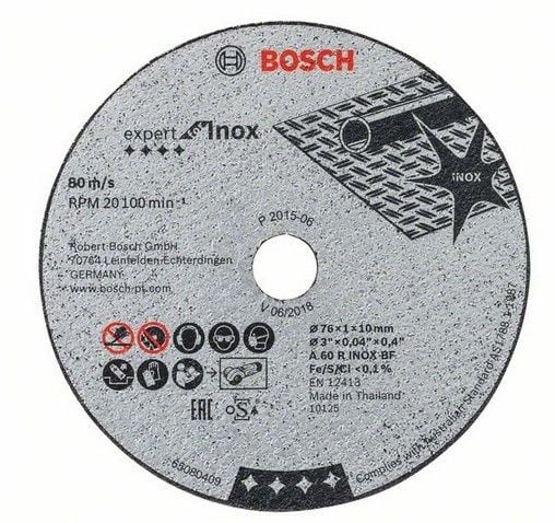 Set disc debitare inox, Ø76mm, 5 bucati, pentru polizor Bosch GWS12