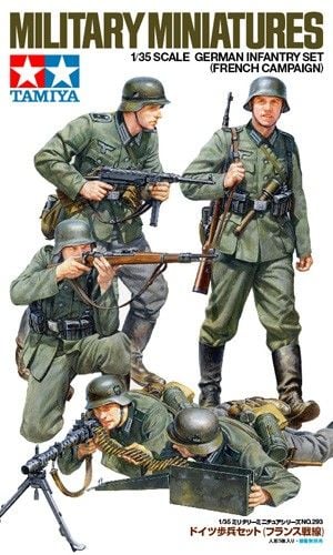 Set Figurine Soldati Tamiya German Infantry French Campaign 5buc 1:35 TAM 35293