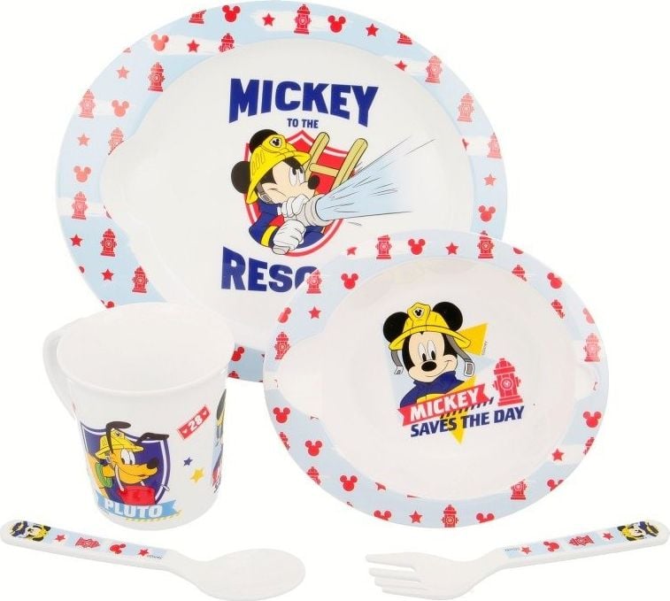 Set hranire Mickey Mouse, Stor, Plastic, Multicolor