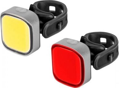 Set lumini pentru bicicleta Rebel Light, incarcare cu cablu USB URZ3492