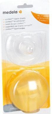 Set Medela Contact 2 Tetine silicon pentru Protectie Mamelon, M + Cutie