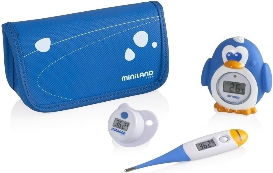 Termometru pentru copii, oral, axial, rectal, de baie, Albastru