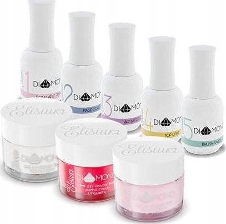 Set pentru Manichiura Diamond Maxi, Elisium, Tehnica Titanului, Vitamina E, 6 piese, Multicolor