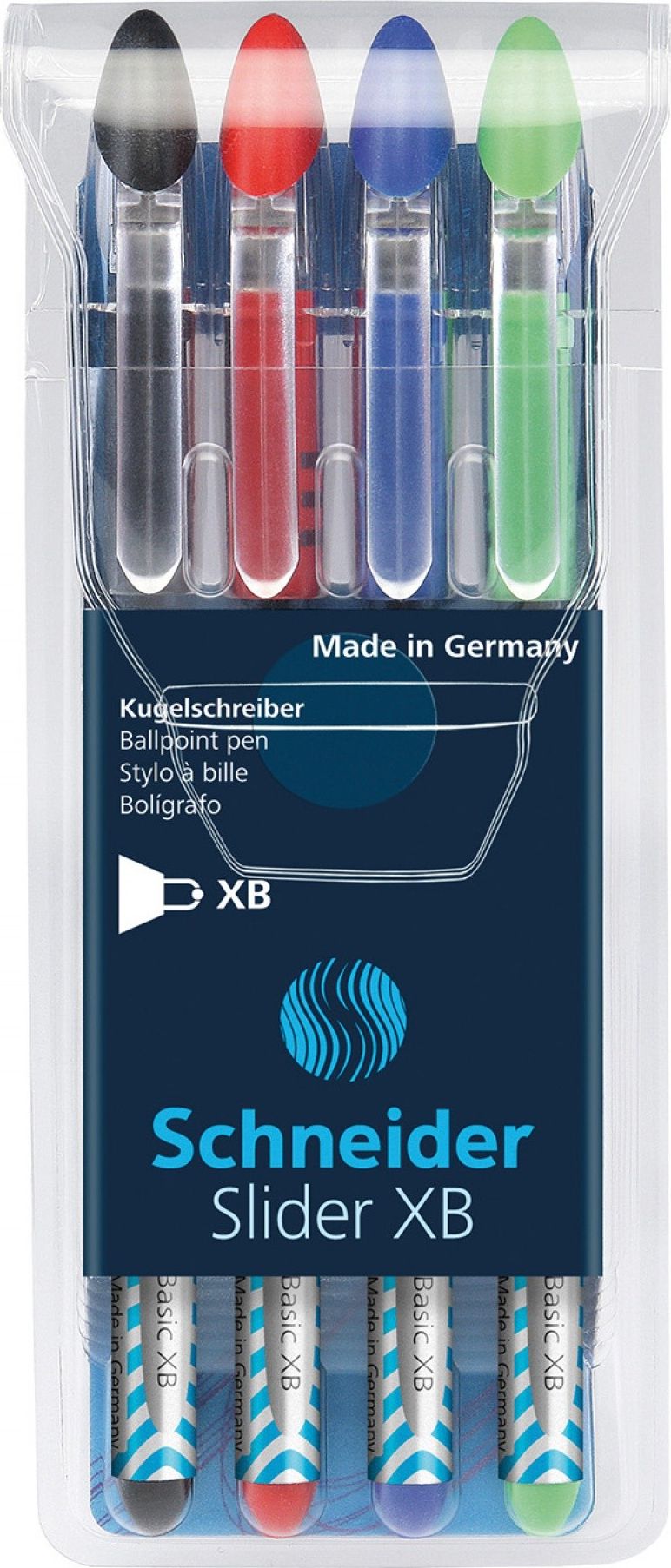 Set pixuri Schneider SCHNEIDER Slider Basic, XB, 4 buc., amestec de culori primare