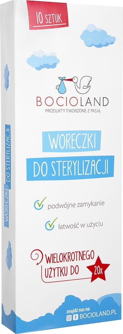 Set pungi reutilizabile pentru sterilizare Bocioland, 10 buc