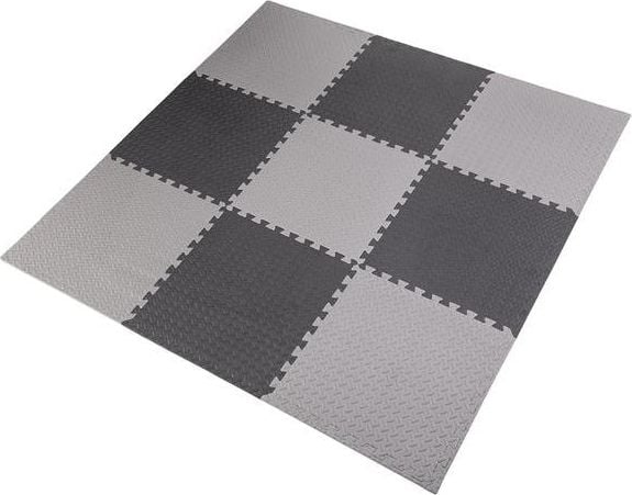 Set puzzle saltea protectie HMS MP12, 180 x 120 x 1.2 cm, gri deschis