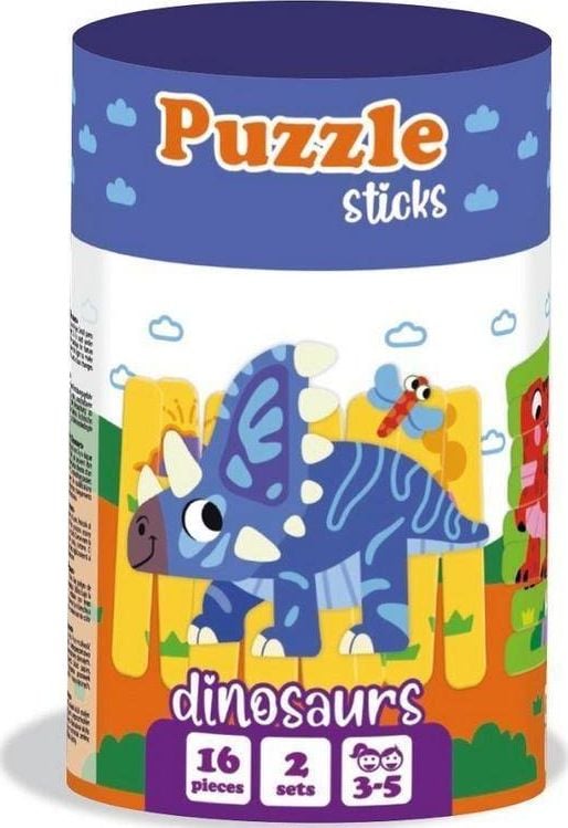 Set puzzle-uri din betisoare Dinozauri, 16 piese, Roter Kafer