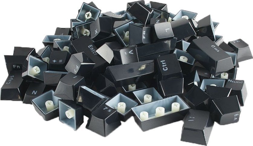 Set taste pentru tastatura mecanica Glorious ABS Doubleshot 104-Keycap Black US-Layout, ANSI