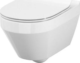 Set vas WC B246 suspendat Zen Clean On Cersanit + capac WC Zen Slim duroplast antibacterian, cadere lenta, demontare rapida Cersanit