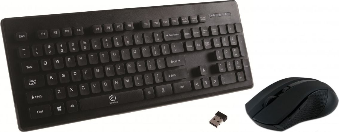 Setul tastatura si mouse Rebeltec, Wireless, Negru