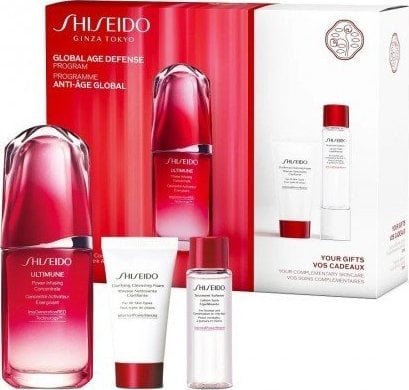 Shiseido SHISEIDO SET (ULTIMUNE POWER INFUSING CONCENTRATE 50ML+ SPUMĂ DE CURĂȚARE CLARIFIZANTĂ 30ML+ TRATAMENT DEMODIZANT 30ML)