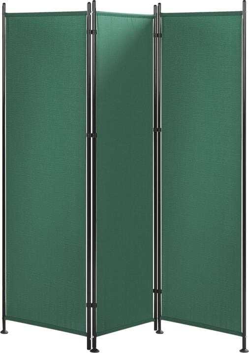Umbrele - Shumee Despărțitor de cameră cu 3 panouri 160 x 170 cm Verde ARNNI