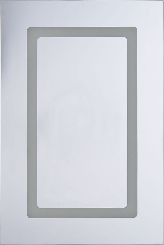 Shumee Dulap de baie suspendat cu oglinda LED 40 x 60 cm alb CONDOR