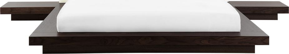 Shumee Pat cu noptiere 160 x 200 cm lemn inchis ZEN