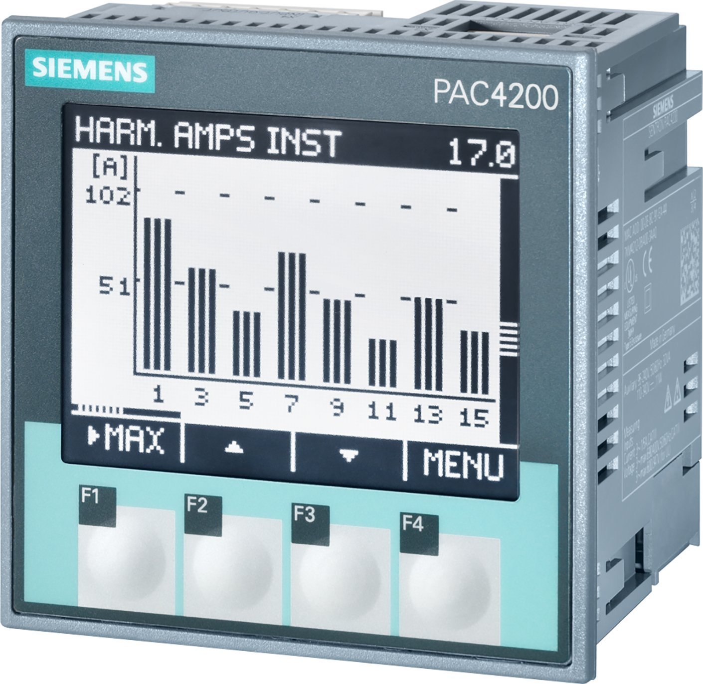 Analizor de retea Siemens cu contor pac4200 LCD 22-65VDC vin: max.500/289V 45-65Hz x/1A sau x/5A AC 7KM4211-1BA00-3AA0