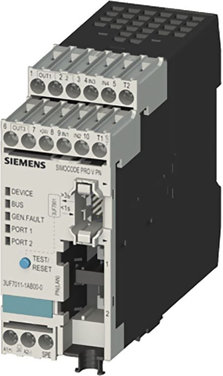 Modul electronic de protecție a motorului Siemens 4in/3out 24V DC ETHERNET RJ45 (3UF7011-1AB00-0)