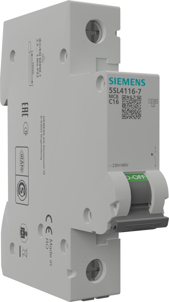 Siemens Întrerupător 1P C 16A 10kA AC VDE Siemens 0170