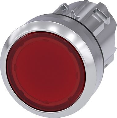 Unitate 22mm buton roșu cu iluminare din spate arc metal IP69K Sirius ACT (3SU1051-0AB20-0AA0)