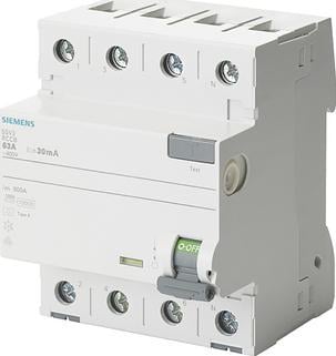Siemens întreruptor de curent rezidual 4P 40A 0.1A tip A 5SV3444-6