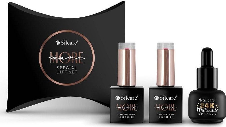 Set cadou Silcare Silcare Mani More Special Set oja hibrid 2x10g + ulei uscat pentru cuticule si unghii 15ml
