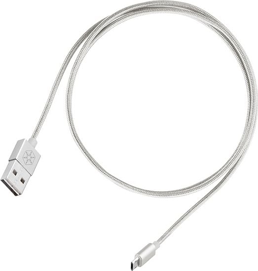 SilverStone USB-A - cablu microUSB 1 m Argintiu (52009)