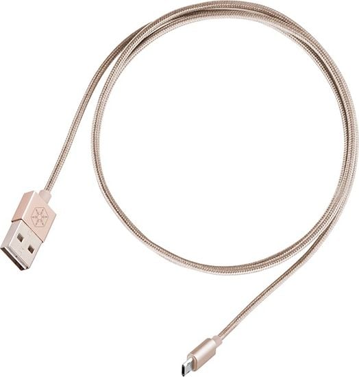 SilverStone USB-A - cablu microUSB 1 m Aur (52010)