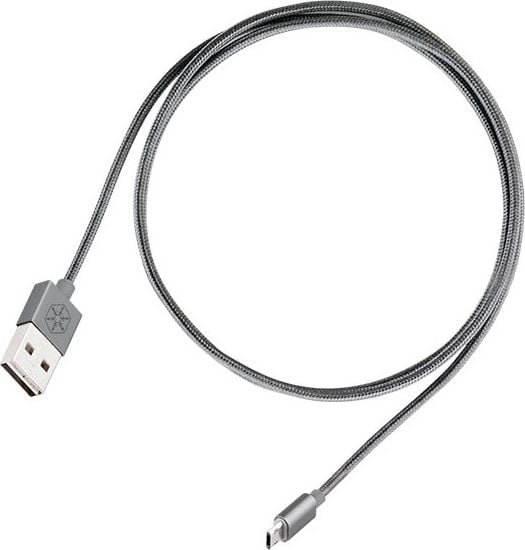 SilverStone USB-A - cablu microUSB 1 m Grafit (52008)