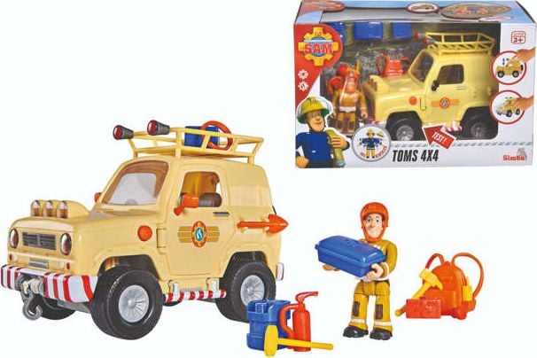 Masina Simba Fireman Sam Mountain 4x4 cu Figurina si Accesorii