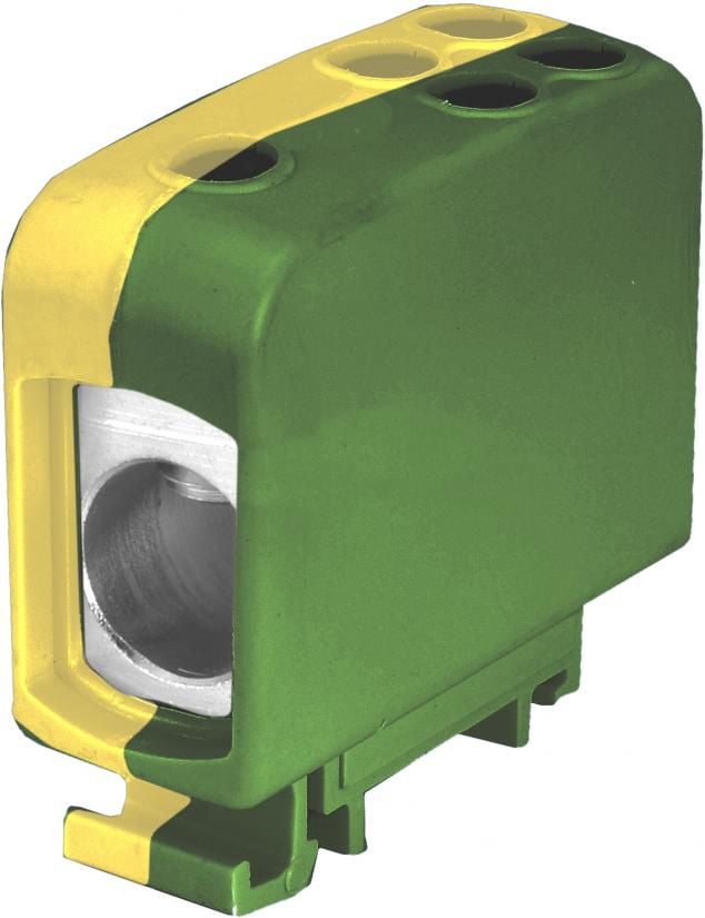 Conector șină AL / CU 1 x 70mm2 / 4 x 16mm2 galben-verde ZGG1x70 / 4x16z-g (84704009)