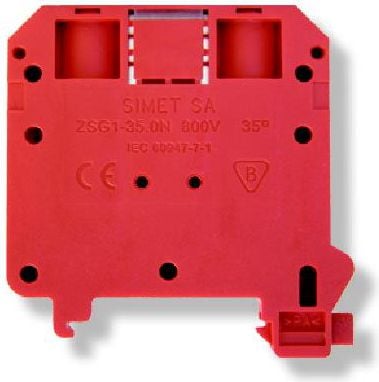 Șina conector filetat 2,5 - 35mm2 două căi ZSG1-35.0N roșu (11721311)