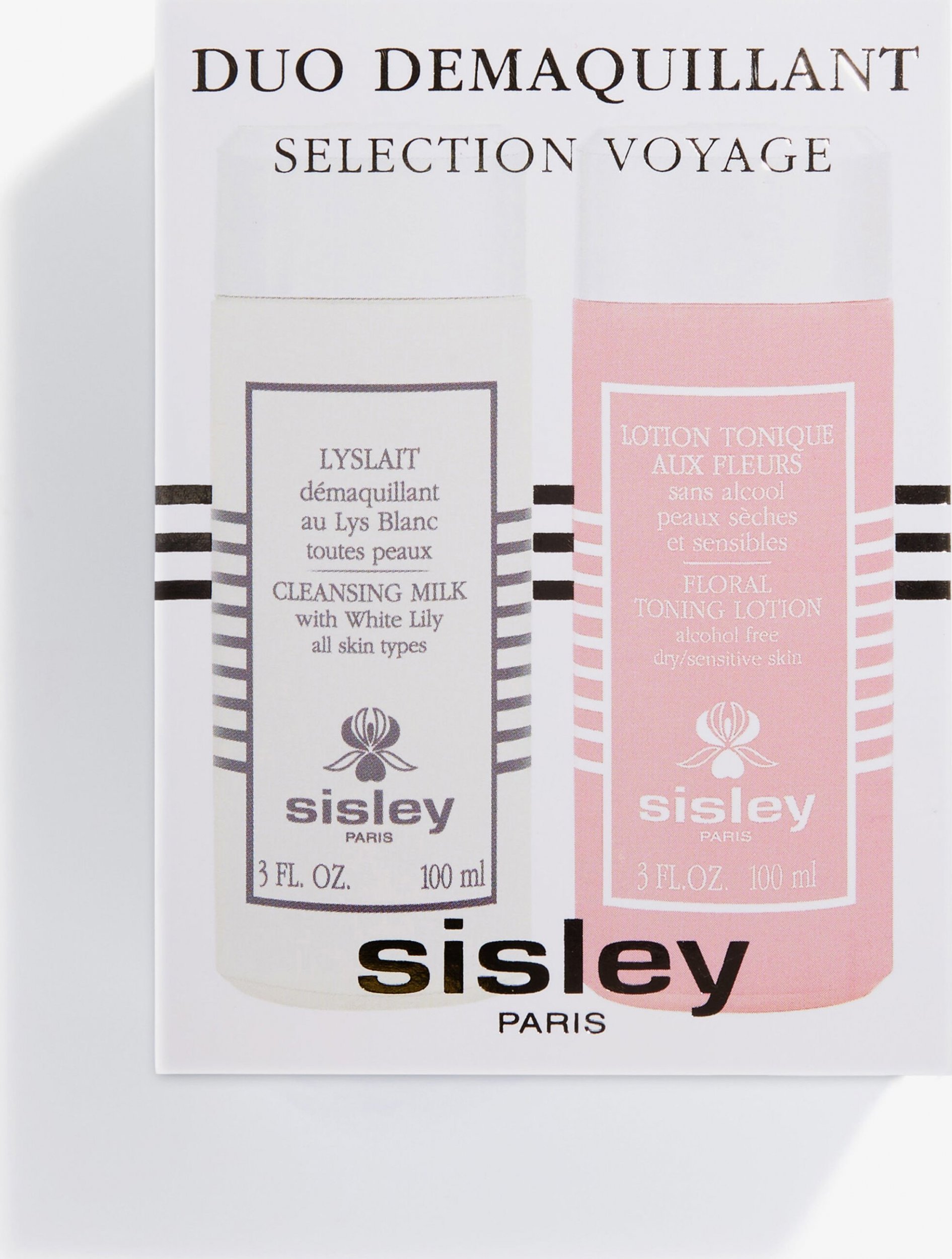 Sisley SET SISLEY (LAPTE DE CURAȚARE DUO DEMAQUILLANT CU CRIN ALB 100ML + LOȚIUNE DE TONIFICARE FLORALĂ 100ML)