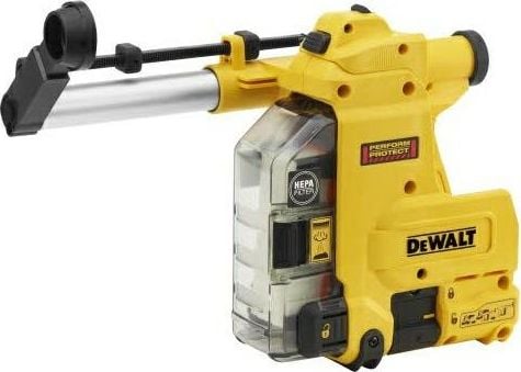 Sistem de extragere a prafului, Dewalt, pentru ciocanele rotopercutoare SDS-Plus, 180 mm, Filtrul HEPA