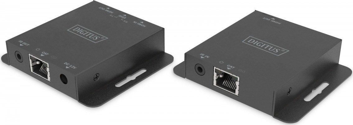 Sistem de transmisie a semnalului AV Digitus HDMI 4K 30Hz Extender/Extender 70m peste pereche răsucită Cat.5e/6/7/8 HDCP 1.4 EDID IR PoC, set