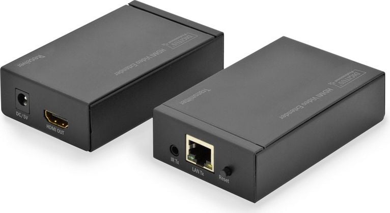 Sistem de transmisie a semnalului AV Digitus HDMI-Ethernet, 120 m, IR (DS-55120)