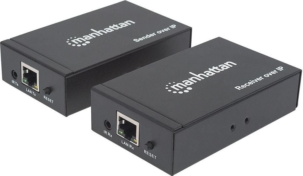 Sistem de transmisie a semnalului AV Intracom MANHATTAN 207959 Manhattan Extender AV HDMI prin IP, Cat6/6a/7 1080p până la 120m IR