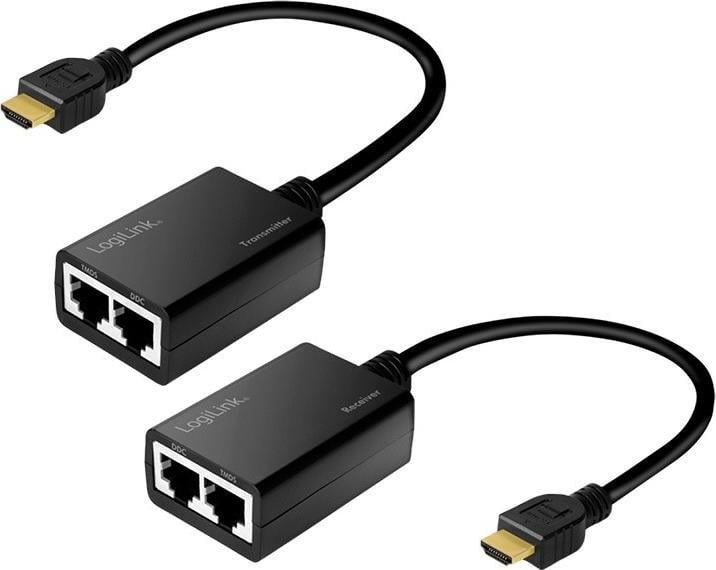 Sistem de transmisie a semnalului AV LogiLink LogiLink Extender HDMI până la 30 m, 1080p/60 Hz, 0,3 m