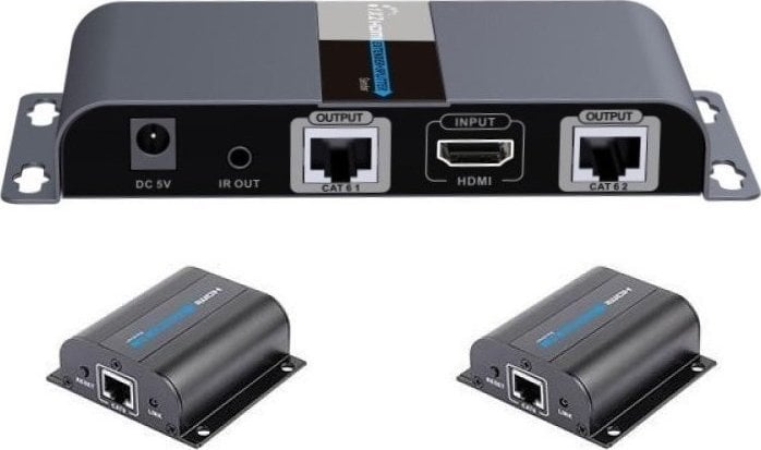 Sistem de transmisie a semnalului AV Techly Techly HDMI 1x2 Set Extender/Splitter cu IR über RJ45 500m