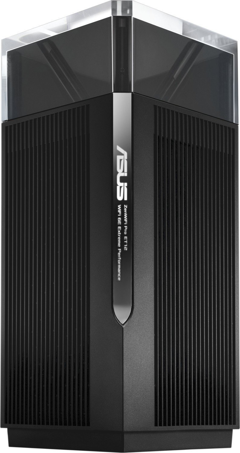 Sistem Wi-Fi Mesh ASUS ZenWiFi Pro ET12(1-PK), AXE11000, Tri-band, Wi-Fi 6, AiMesh, AiProtection Pro, cu acoperire completa pentru casa