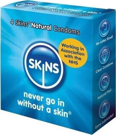 Skins Skins Natural Condoms klasyczne prezerwatywy 4szt.