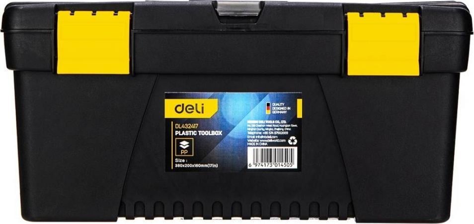 Deli Tools EDL432417 cutie de scule, 15 inchi (galben)