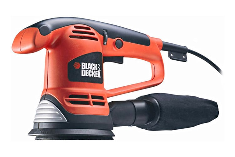 Slefuitor rotativ cu excentric Black &amp; Decker KA191EK, 480W, 125mm, 4000-1200 RPM - kitbox si 3 foi abrazive