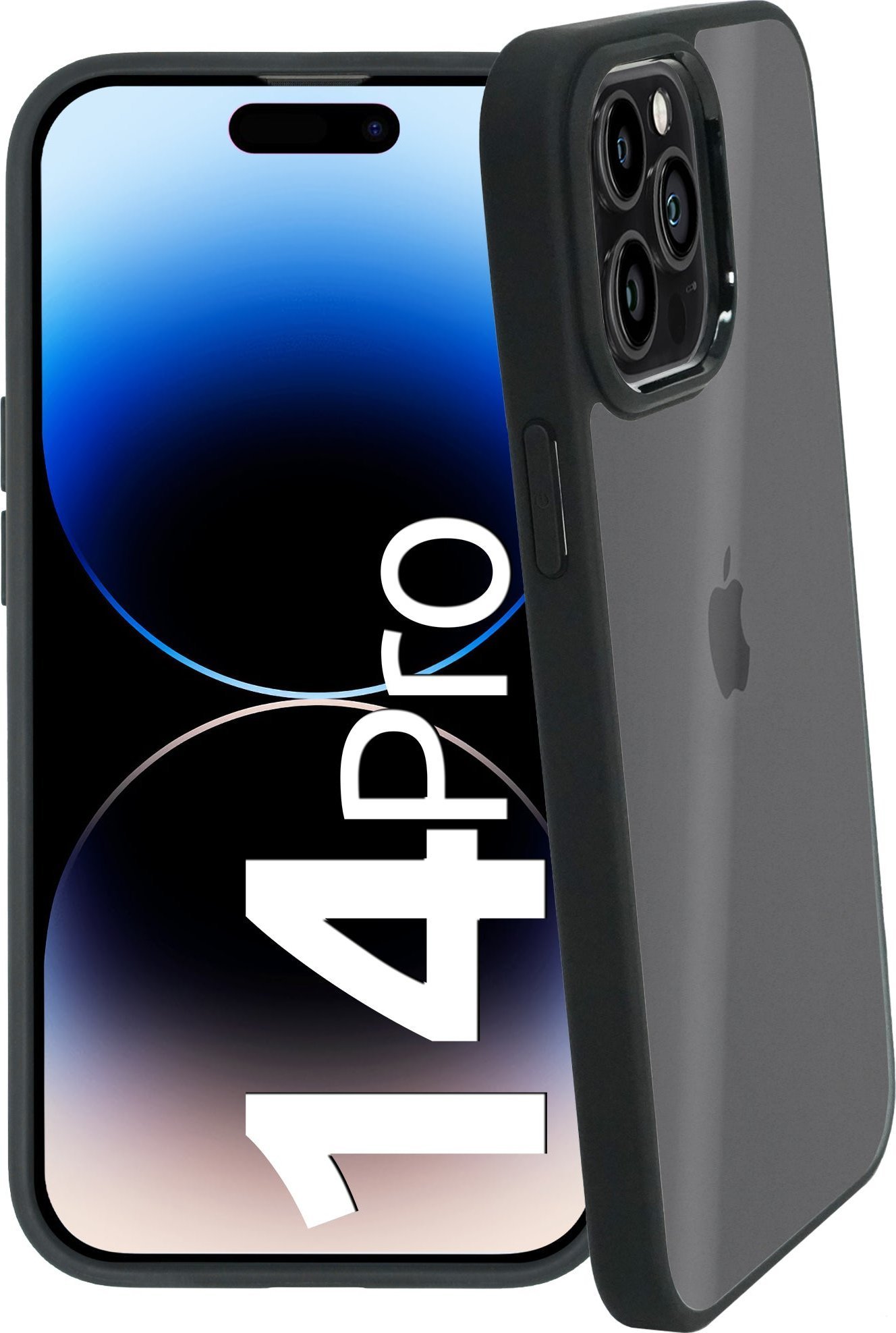Smart Engineered Husă de protecție Hardcover pentru Apple iPhone 14 Pro transparentă/neagră