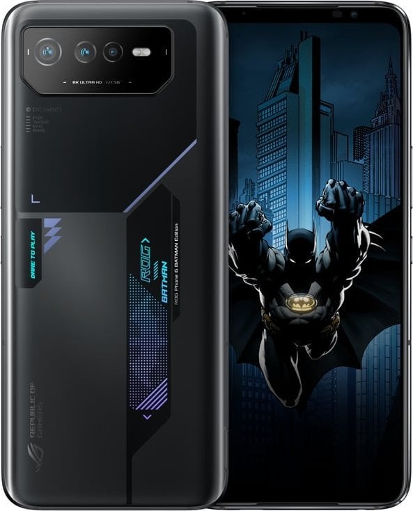 Smartfon Asus ASUS ROG Phone 6 BATMAN Edition 17,2 cm (6.78`) Dual SIM Android 12 5G USB Type-C 12 GB 256 GB 6000 mAh Czarny
