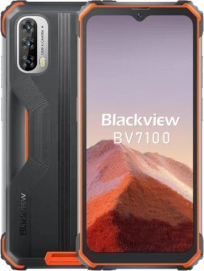 Smartphone Blackview BV7100 6/128GB negru și portocaliu (BV7100-OE/BV)