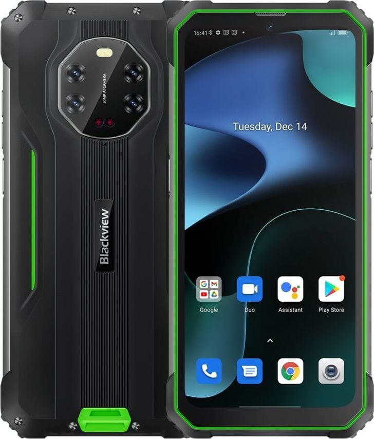 Smartphone Blackview BV8800 8/128 GB negru-verde (BV8800-GN/BV)