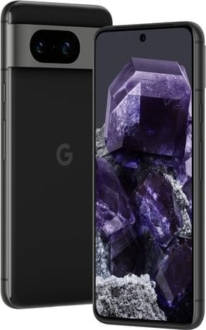 Smartfon Google Pixel 8 - 5G Smartphone - Dual-SIM - RAM 8 GB / Interner Speicher 128 GB - OLED-Display - 6.2` - 2400 x 1080 Pixel (120 Hz) - 2 x Ruckkamera 50 MP, 12 MP - front camera 10,5 MP - Obsidian